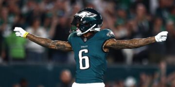 La maldición que DeVonta Smith rompió con su anotación en el Super Bowl LIX